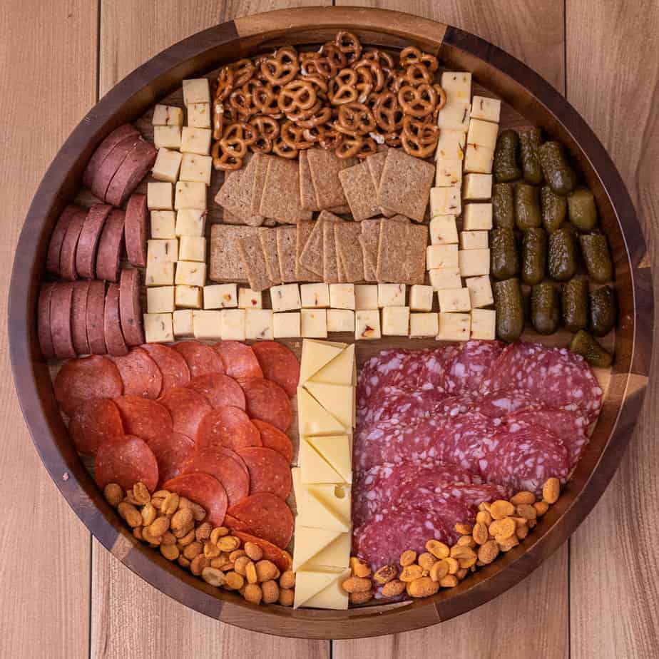 DIY Super Bowl Snack Board - Football-Shaped Super Bowl Snack Platter