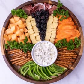 Easter bunny themed cheese plate