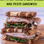 Pinterest graphic for air fryer turkey sandwich