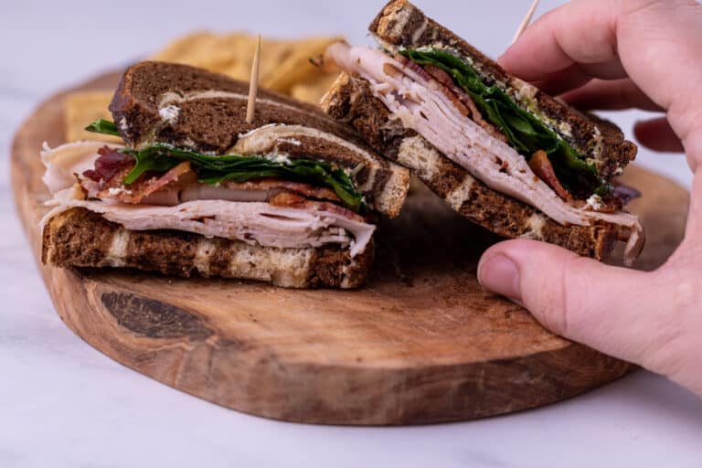 Air Fryer Turkey, Goat Cheese and Pesto Sandwich Smack Of Flavor